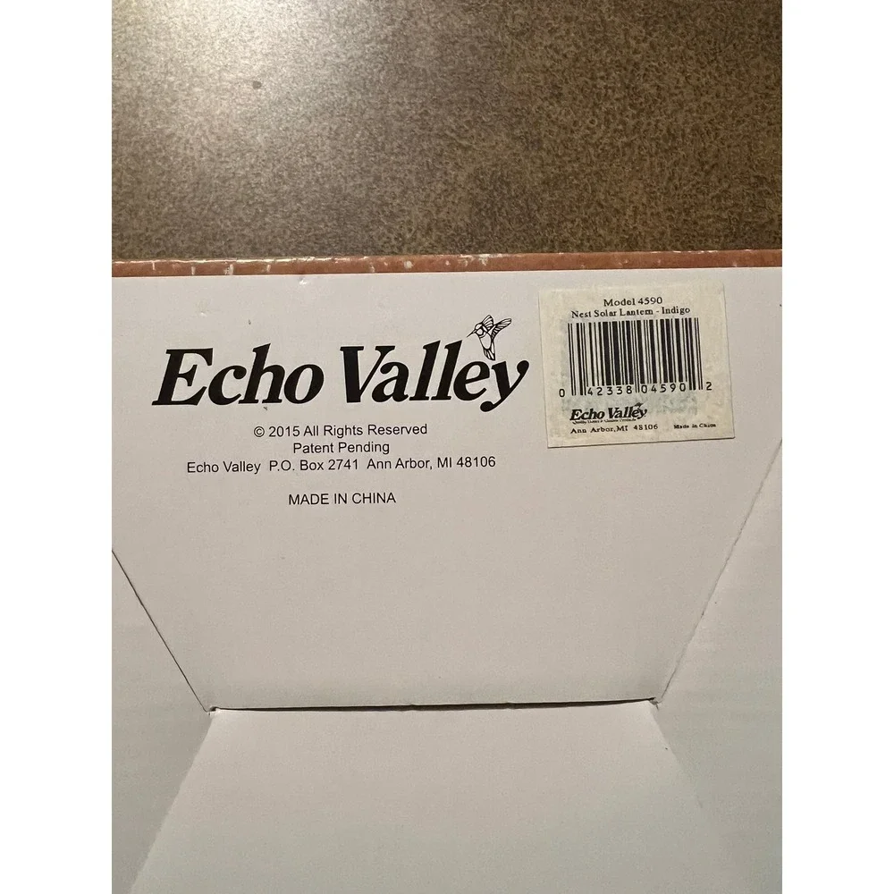 Echo Valley Lumispheres Nest Solar Lantern Indigo Blue New Boho Garden Decor